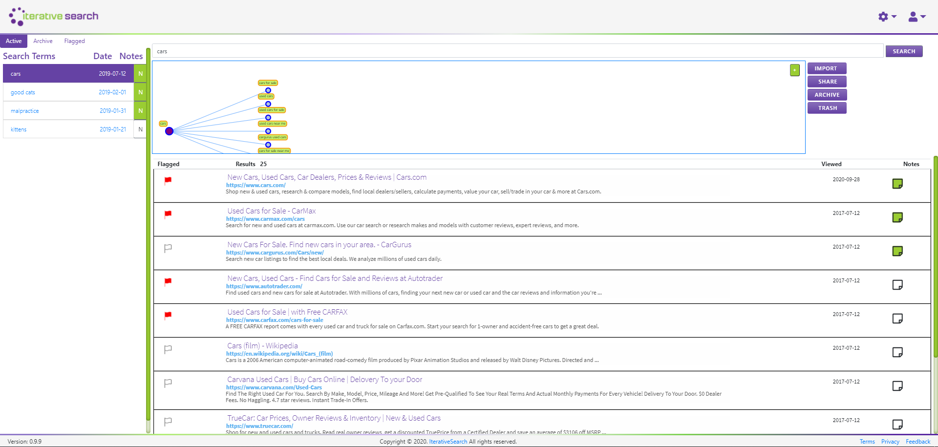 Annotation interface showing notes on a research page